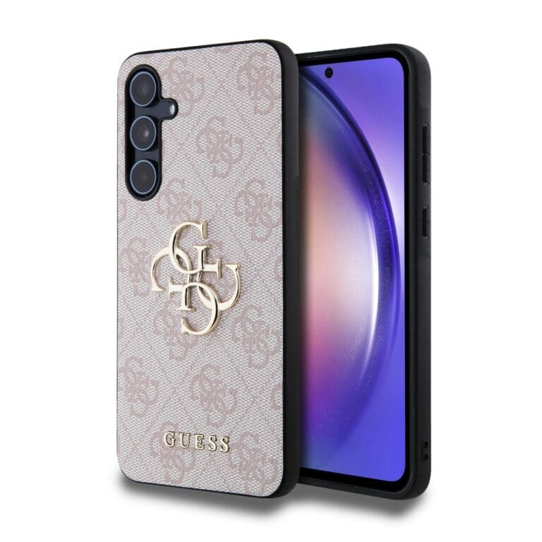 Guess PU 4G Metal Logo Pink Kryt Samsung Galaxy A55 5G