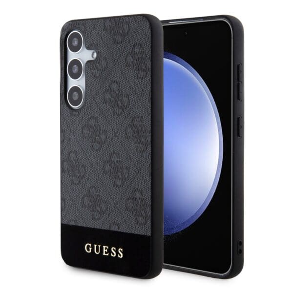 Guess PU 4G Stripe Grey Kryt Samsung Galaxy S24