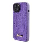 Guess Sequin Script Logo Purple Kryt iPhone 15 Plus