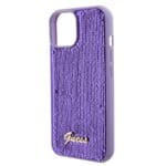 Guess Sequin Script Logo Purple Kryt iPhone 15 Plus