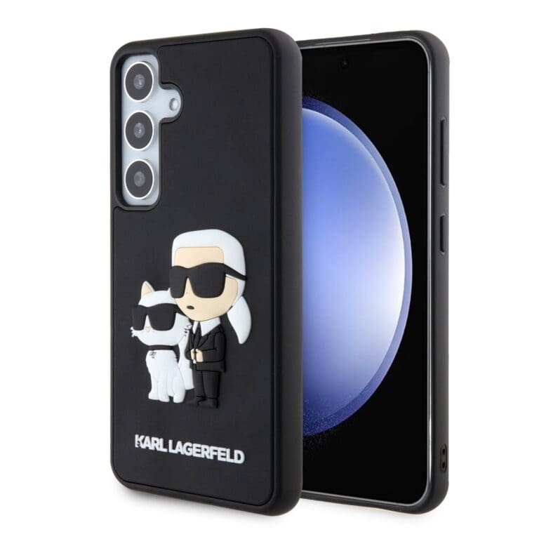 Karl Lagerfeld 3D Rubber Karl and Choupette Black Kryt Samsung Galaxy S24