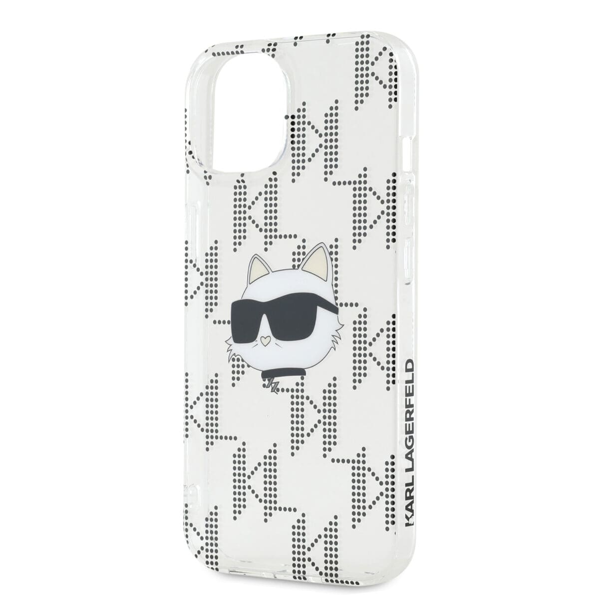Karl Lagerfeld IML Electroplated Choupette Head Transparent Kryt iPhone 15