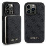 Guess Kit GUBPM5P14L4GEMGK Hardcase + Powerbank 5000mAh MagSafe Black 4G Metal Logo Kryt iPhone 14 Pro