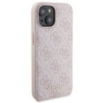 Guess Kit GUBPM5P15S4GEMGP Hardcase + Powerbank 5000mAh MagSafe Pink 4G Metal Logo Kryt iPhone 15