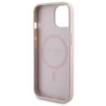 Guess Kit GUBPM5P15S4GEMGP Hardcase + Powerbank 5000mAh MagSafe Pink 4G Metal Logo Kryt iPhone 15