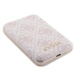 Guess Kit GUBPM5P15S4GEMGP Hardcase + Powerbank 5000mAh MagSafe Pink 4G Metal Logo Kryt iPhone 15