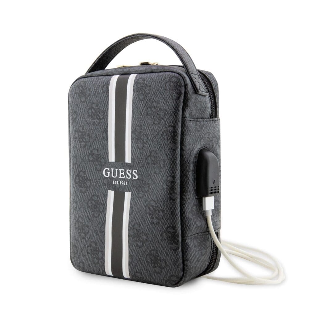 Guess PU 4G Printed Stripes Universal Travel Bag Black