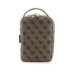 Guess PU 4G Printed Stripes Universal Travel Bag Brown