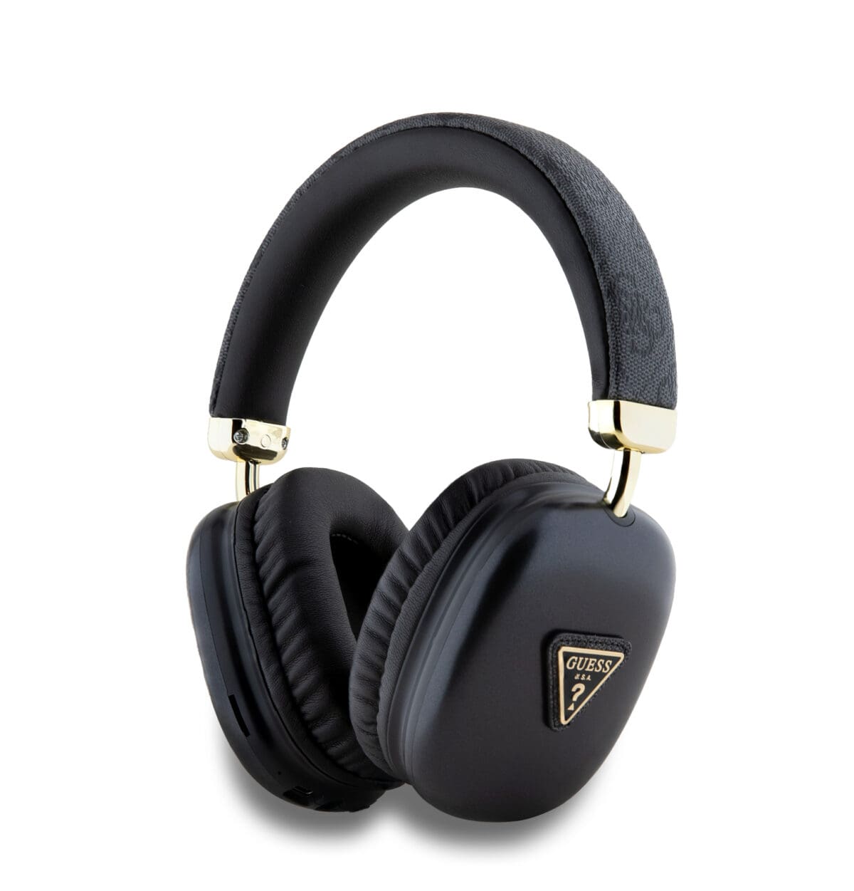 Guess PU Leather 4G Triangle Logo Bluetooth Stereo Headphone Black