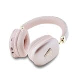 Guess PU Leather 4G Triangle Logo Bluetooth Stereo Headphone Pink