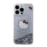 Hello Kitty Liquid Glitter Electroplating Head Logo Transparent Kryt iPhone 15 Pro Max