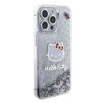 Hello Kitty Liquid Glitter Electroplating Head Logo Transparent Kryt iPhone 15 Pro Max