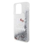 Hello Kitty Liquid Glitter Electroplating Head Logo Transparent Kryt iPhone 15 Pro Max