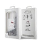 Hello Kitty Liquid Glitter Electroplating Head Logo Transparent Kryt iPhone 15 Pro Max