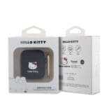 Hello Kitty Liquid Silicone 3D Kitty Head Logo Black Kryt AirPods 1/2