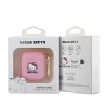 Hello Kitty Liquid Silicone 3D Kitty Head Logo Pink Kryt AirPods 1/2