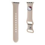 Hello Kitty Liquid Silicone Kitty Head Logo Band Apple Watch SE/11/10/9/8/7/6/5/4/3 (42/41/40/38mm) Beige
