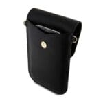 Hello Kitty PU Leather Metal Logo Bag Phone Black