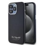 Karl Lagerfeld Grained PU Hotel RSG Black Kryt iPhone 15 Pro