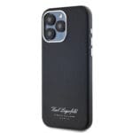 Karl Lagerfeld Grained PU Hotel RSG Black Kryt iPhone 15 Pro