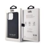 Karl Lagerfeld Grained PU Hotel RSG Black Kryt iPhone 15 Pro