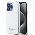 Karl Lagerfeld Grained PU Hotel RSG Grey Kryt iPhone 15 Pro Max