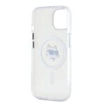 Karl Lagerfeld IML Choupette Head Metal Frame MagSafe Transparent Kryt iPhone 15