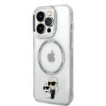 Karl Lagerfeld IML Karl and Choupette NFT MagSafe Transparent Kryt iPhone 15 Pro