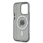 Karl Lagerfeld IML Karl Head Metal Frame MagSafe Black Kryt iPhone 15 Pro