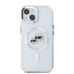 Karl Lagerfeld IML K&CH Heads Metal Frame MagSafe Transparent Kryt iPhone 14