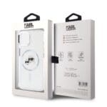 Karl Lagerfeld IML K&CH Heads Metal Frame MagSafe Transparent Kryt iPhone 14