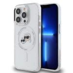 Karl Lagerfeld IML K&CH Heads Metal Frame MagSafe Transparent Kryt iPhone 14 Pro Max