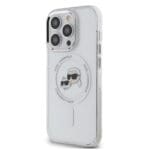 Karl Lagerfeld IML K&CH Heads Metal Frame MagSafe Transparent Kryt iPhone 15 Pro Max