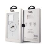 Karl Lagerfeld IML K&CH Heads Metal Frame MagSafe Transparent Kryt iPhone 15 Pro Max