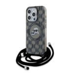Karl Lagerfeld IML Monogram Crossbody K&CH Heads MagSafe Black Kryt iPhone 15 Pro