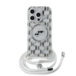 Karl Lagerfeld IML Monogram Crossbody K&CH Heads MagSafe Transparent Kryt iPhone 15 Pro