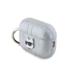 Karl Lagerfeld PU Embossed Choupette Head Silver Kryt AirPods Pro 2