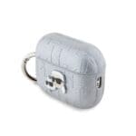 Karl Lagerfeld PU Embossed Karl and Choupette Heads Silver Kryt AirPods Pro 2