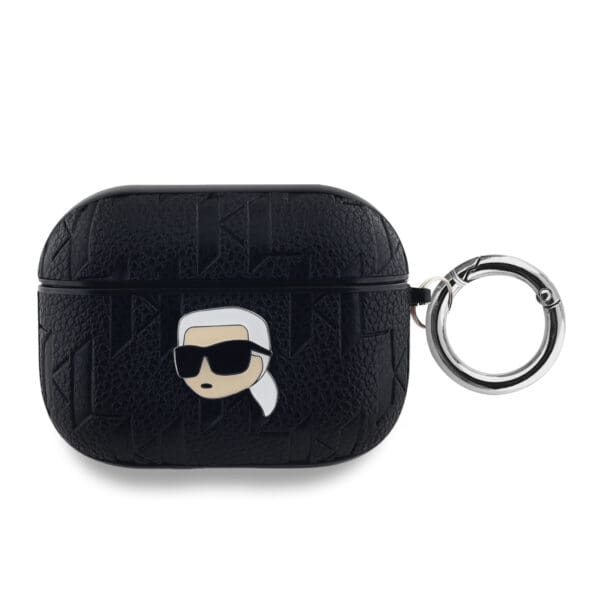 Karl Lagerfeld PU Embossed Karl Head Black Kryt AirPods Pro