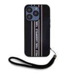 Karl Lagerfeld PU Saffiano Athleisure Stripe and Strap Pink Kryt iPhone 15 Pro