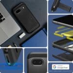 Spigen Tough Armor Black Kryt Google Pixel 8a