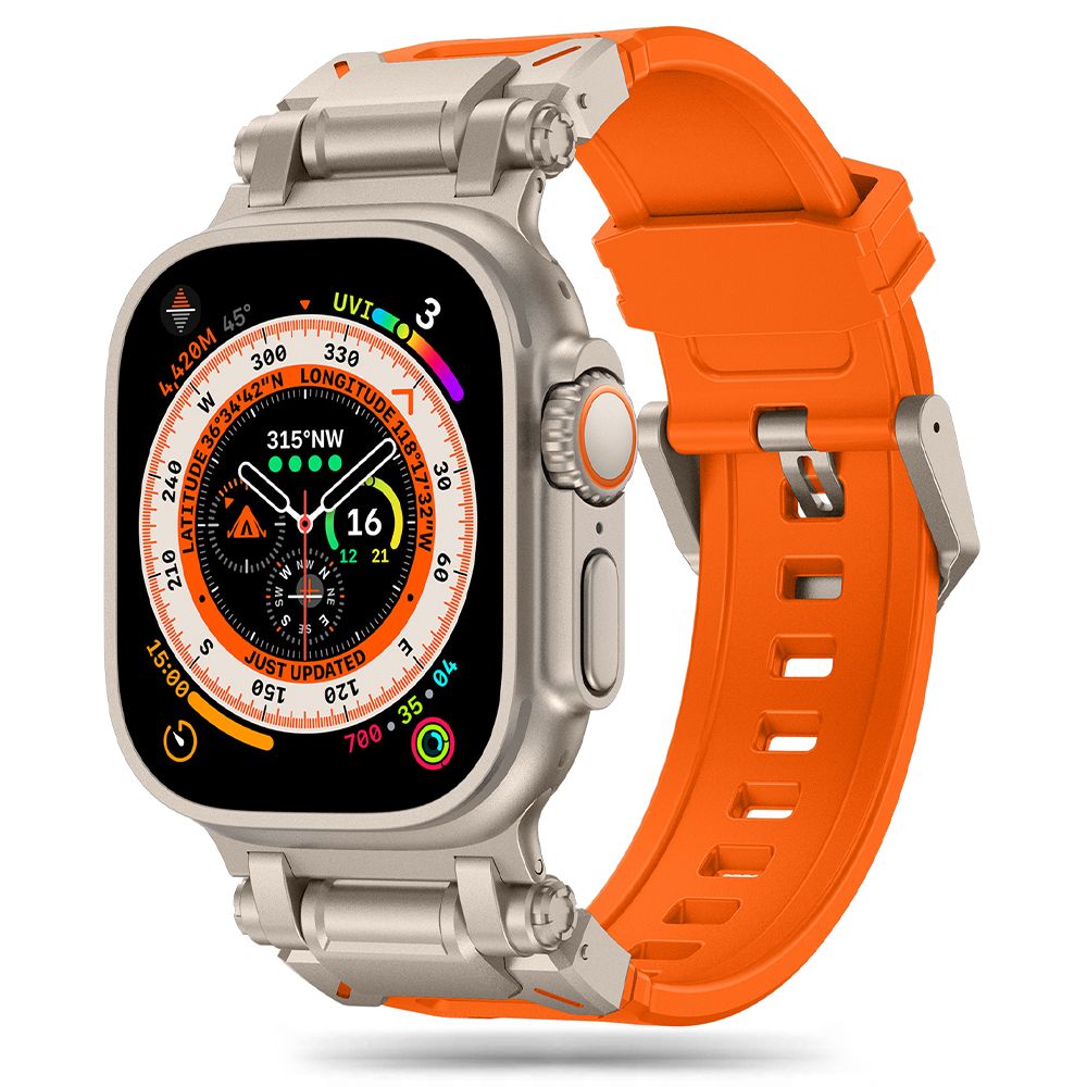 Tech-Protect Delta Pro Apple Watch 4 / 5 / 6 / 7 / 8 / 9 / SE / Ultra 1 / 2 (42 / 44 / 45 / 49 mm) Orange/Titanium
