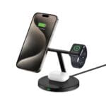 Tech-Protect QI15W-A35 3in1 Magnetic MagSafe Wireless Charger Black