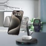 Tech-Protect QI15W-A35 3in1 Magnetic MagSafe Wireless Charger Black