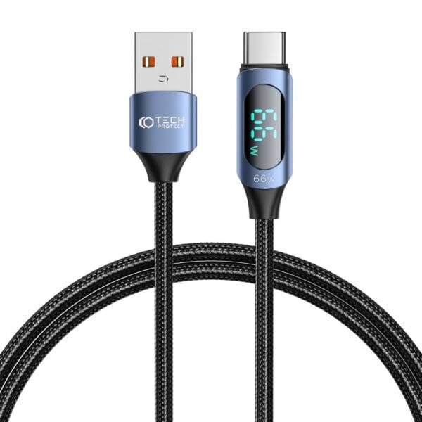 Tech-Protect UltraBoost LED Type-C Cable 66W/6A 100CM Blue