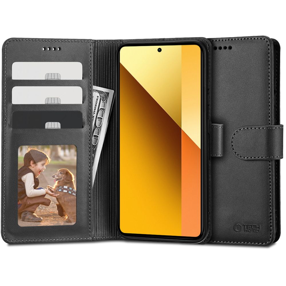 Tech-Protect Wallet Black Kryt Xiaomi Redmi Note 13 5G