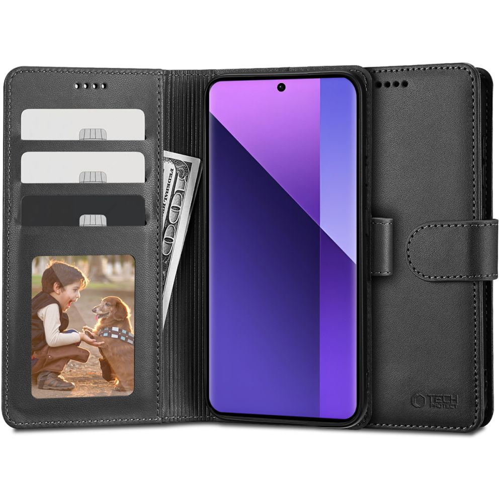 Tech-Protect Wallet Black Kryt Xiaomi Redmi Note 13 Pro Plus 5G