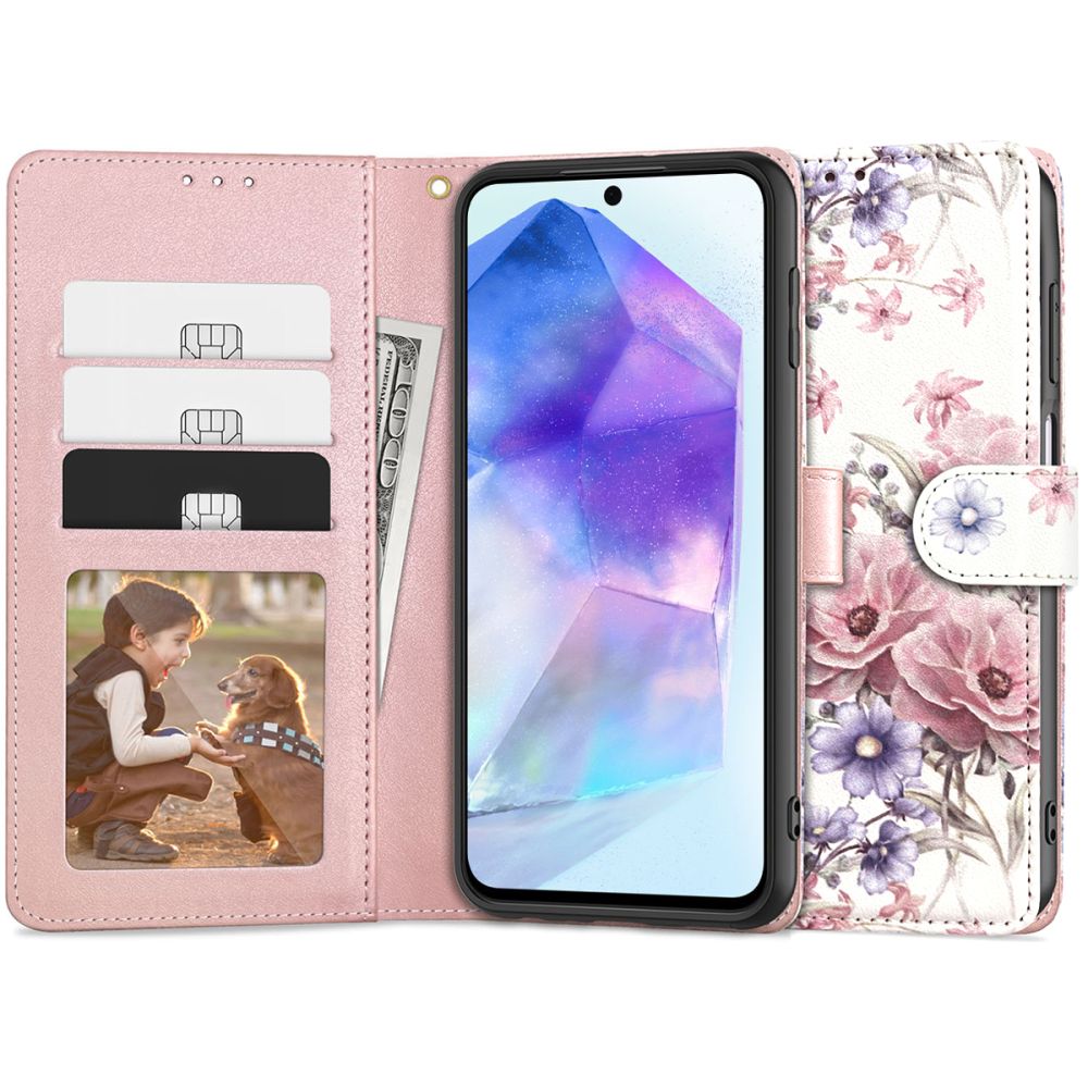 Tech-Protect Wallet Blossom Flower Kryt Samsung Galaxy A55 5G