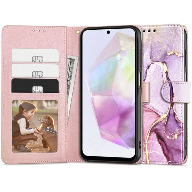 Tech-Protect Wallet Marble Kryt Samsung Galaxy A35 5G