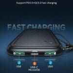 Usams Powerbank PB56 10000mAh 22.5W 2xQC3.0+PD Fast Charge White 10KCD15102 (US-CD151)
